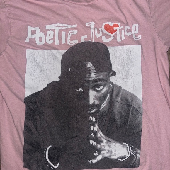 Pink Tupac Graphic Tee, short sleeve, size Medium. - Picture 2 of 4